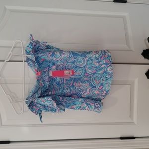 NWT Lilly Pulitzer Tamara Top Size Large Fish Kiss